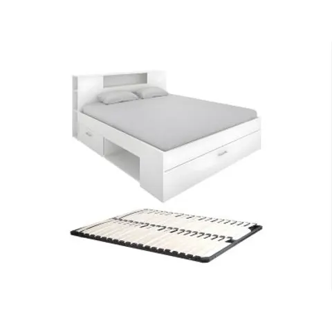 Vente-unique Bedframe hout wit 160 x 200 cm – 057898 – afbeelding 1