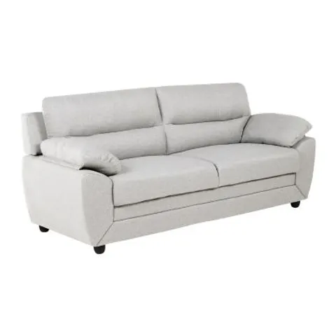 Vente-unique Driezitsbank van beige stof MANOA – afbeelding 1