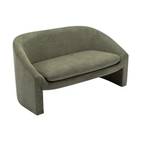 vente-unique.com Canapé fixe polyester 2 places vert} Vert 137x74x74cm – image 1