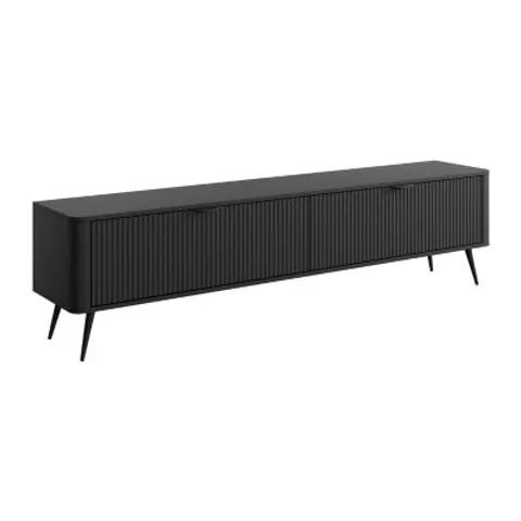 vente-unique.com Meuble tv mdf noir 200x51x38cm – image 1