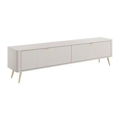 vente-unique.com Meuble tv mdf beige 200x51x38cm – image 1