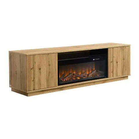 vente-unique.com Meuble tv mdf noir 163x48x40cm – image 1