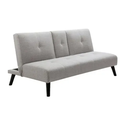 vente-unique.com Canapé convertible polyester 3 places gris clair} Gris 182x85x91cm – image 1
