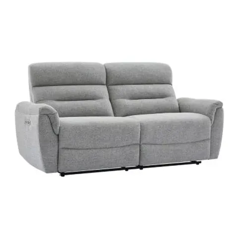 vente-unique.com Canapé relaxation polyester 3 places gris 193x101x91cm – image 1