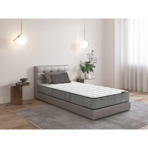 vente-unique.com Matelas classique polyester blanc 90 x 190 Blanc 190x19x90cm – image 1