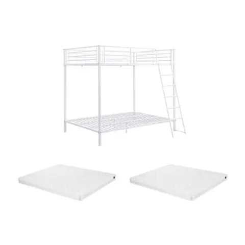 Vente-unique Stapelbed metaal wit 140 x 190 cm – 171808 – afbeelding 1