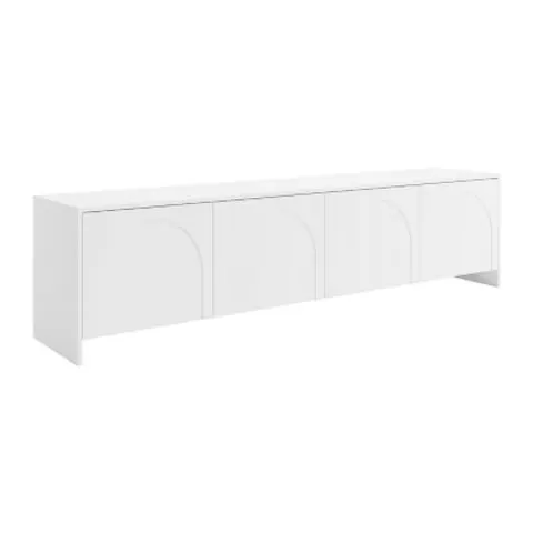 vente-unique.com Meuble tv mdf blanc 198x50x40cm – image 1