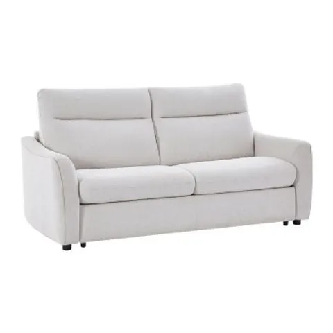 vente-unique.com Canapé convertible polyester 3 places beige 193x99x99cm – image 1