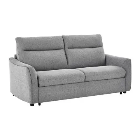 vente-unique.com Canapé convertible polyester 3 places gris} Gris 193x99x99cm – image 1