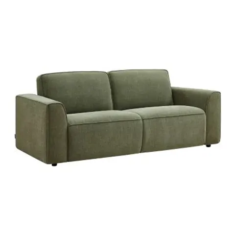 vente-unique.com Canapé convertible polyester 3 places vert 208x85x98cm – image 1
