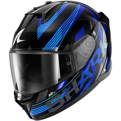 SHARK - Casco D-Skwal 3 Dashed Nero / Blue / Anthracite Nero,Blu S – immagine 1