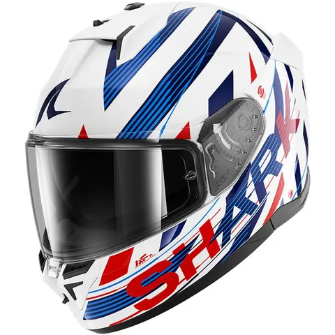 SHARK - Casco D-Skwal 3 Dashed Bianco / Blue / Rosso Bianco S – immagine 1