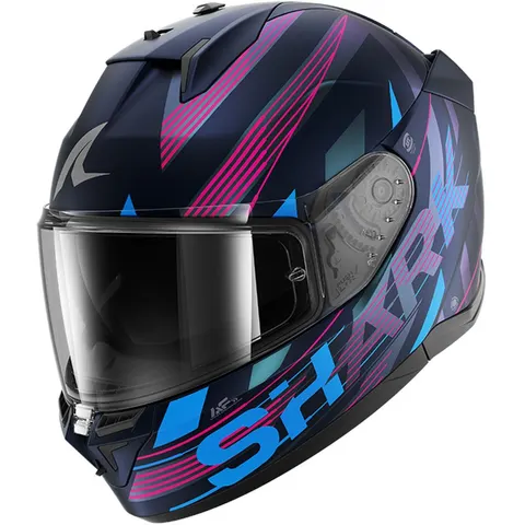 SHARK - Casco D-Skwal 3 Dashed Mat Blue / Purple / Blue Blu M – immagine 1