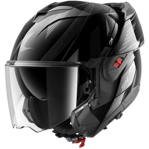 SHARK - Casco Oxo Dashed Nero / Anthracite / Silver Nero L – immagine 1