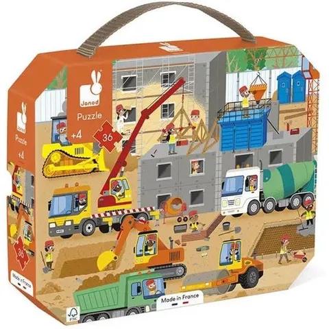Janod Puzzle Cantiere 36 pezzi – immagine 1