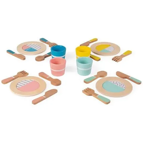 Janod Set stoviglie in legno – immagine 1