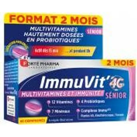 Forté Pharma ImmuVit' 4G Sénior 60 Comprimés - Pot 60 comprimés – image 1