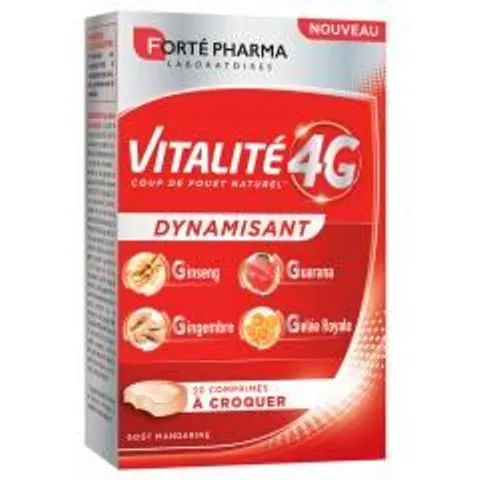Forté Pharma Vitalité 4G Dynamisant 30 Comprimés à Croquer - Boîte 30 comprimés à croquer – image 1
