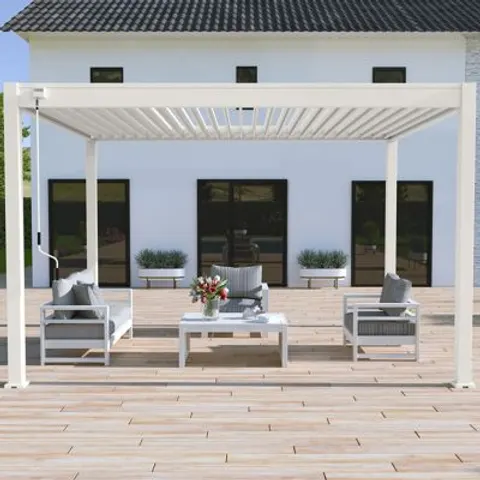 Pergola Bioclimatica Ombréa 3X4MT Bianco – immagine 1
