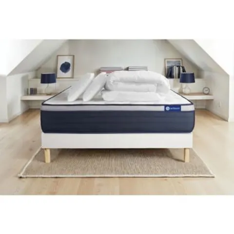 Actisom Pack colchón blanco espuma viscoelástica 180 x 200 – imagen 1