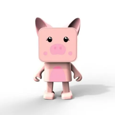 Enceinte Bluetooth Dancing Cochon - MOBILITY ON BOARD - Enceinte Bluetooth Cochon Rose – image 1