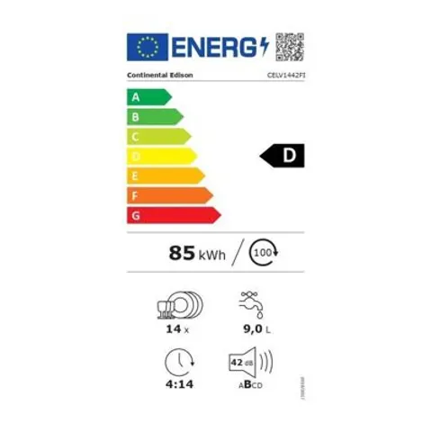 Lave-vaisselle encastrable 14 couverts – image 1
