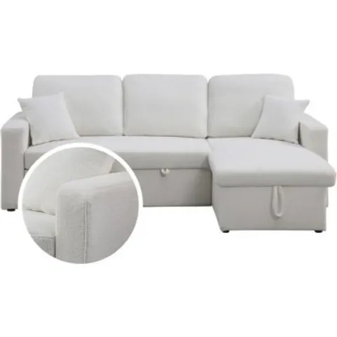 Canapé d'angle convertible/reversible avec coffre "Alain" – image 1