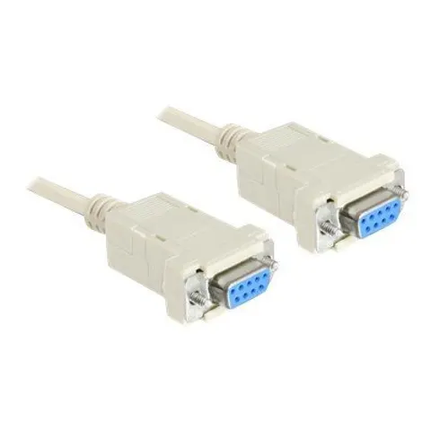 DELOCK 84077 - Cable serie de módem nulo de 9 clavijas, conector hembra – imagen 1