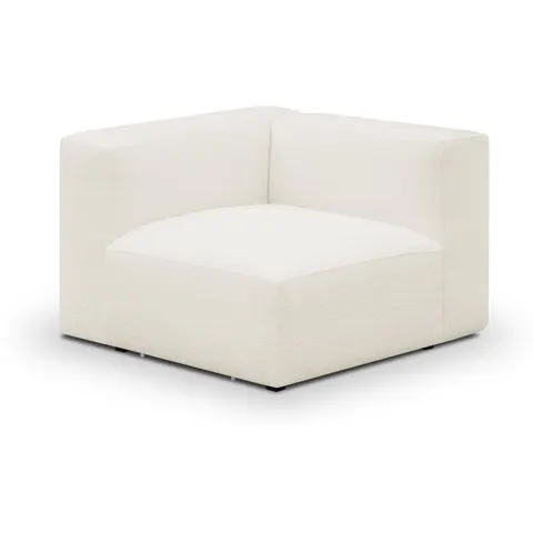 Module d'angle réversible en tissu bouclette beige - Modulo – image 1