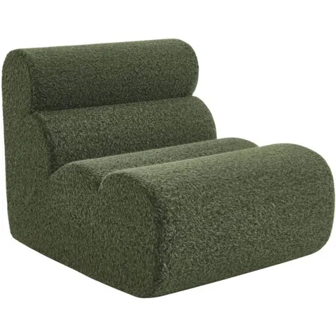 sweeek - Stoffen fauteuil effect alpaca 1 zitplaats - nova – afbeelding 1