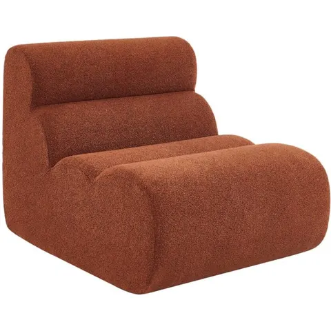 sweeek - Stoffen fauteuil getextureerde bouclé 1 zitplaats - nova – 527020 – afbeelding 1