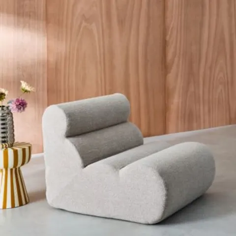 sweeek - Stoffen fauteuil getextureerde bouclé 1 zitplaats - nova – 527051 – afbeelding 1