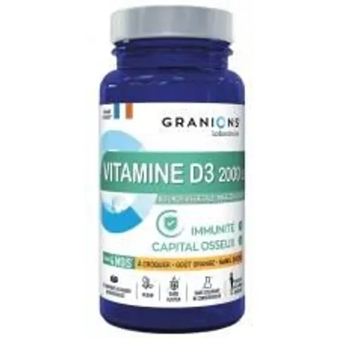 Granions Vitamine D3 2000 UI 30 Comprimés à Croquer - Pot 30 comprimés – image 1
