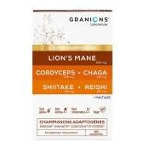 Granions 6 Super Champignons Adaptogènes 60 Comprimés - Boîte – image 1