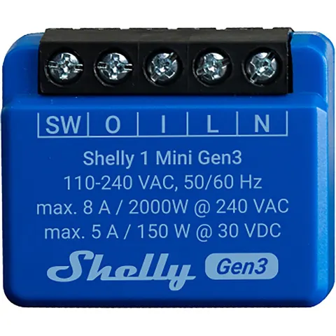 Shelly 1 Mini Gen3 Schaltaktor Wi-Fi, Bluetooth – Bild 1