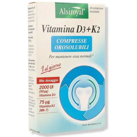 ALSITAN Gmbh VITAMINA D3(2000U.I.)+K2 30CPR – immagine 1