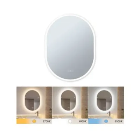 Paulmann Mirra wall mirror 80x60cm CCT dimmable white – image 1