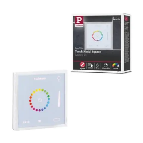Paulmann LumiTiles Touch Module Square wall switch – white – image 1