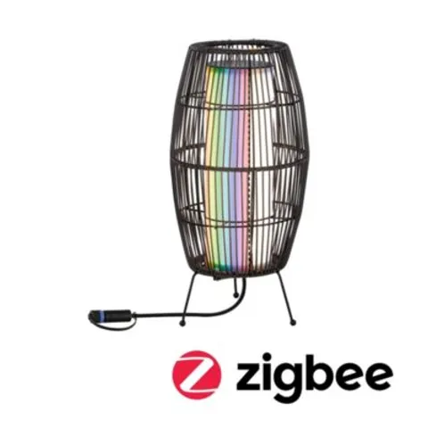 Paulmann Plug & Shine LED light Basket RGBW, 40 cm, ZigBee – black – image 1