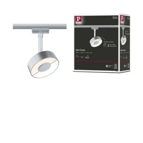 Paulmann URail Circle LED-Spot white switch chrom – chrom matt – Bild 1