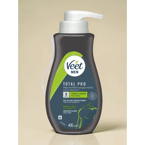 Veet Total Pro Men Enthaarungscreme 400,0 ml – Bild 1