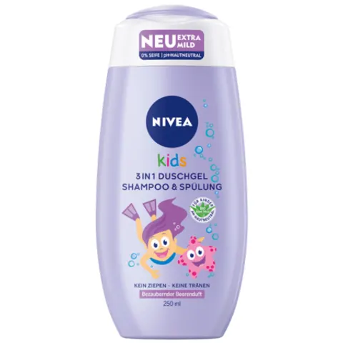 Nivea 3-in-1 Kindershampoo & Conditioner 250 ml – afbeelding 1