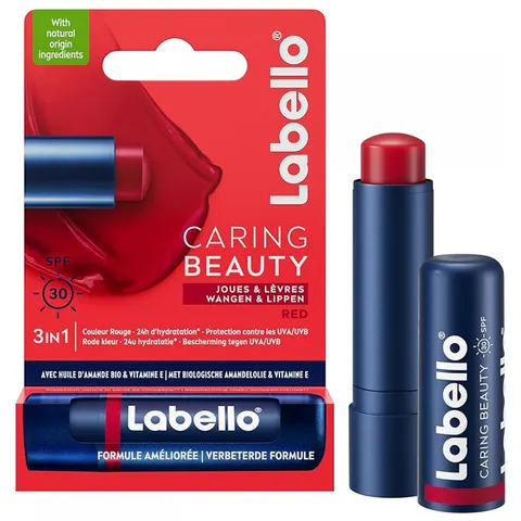 Labello Lippenbalsem Caring Beauty Red - 5.5 ml – afbeelding 1