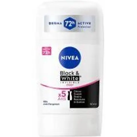 Nivea Black & White Invisible déodorant stick 50 ml – image 1
