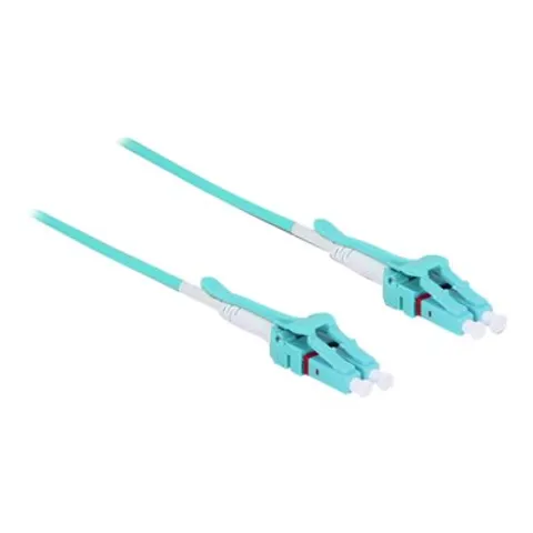 DeLOCK LC Duplex Optical Fiber Patch kabel - Uniboot / quick release - Multi Mode OM3 - turquoise / LSZH - 1 meter – afbeelding 1