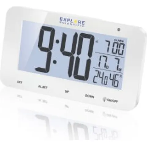 EXPLORE SCIENTIFIC Rdc1004 Orologio Radiocontrollato-white – immagine 1