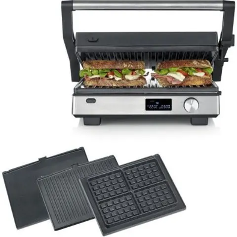 Severin 2380 Kontaktgrill Schwarz, Silber – Bild 1