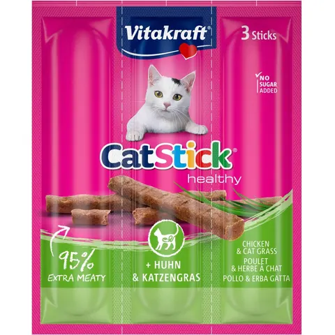 Vitakraft CAT STICK MINI AL POLLO&ERBA GATTA – immagine 1