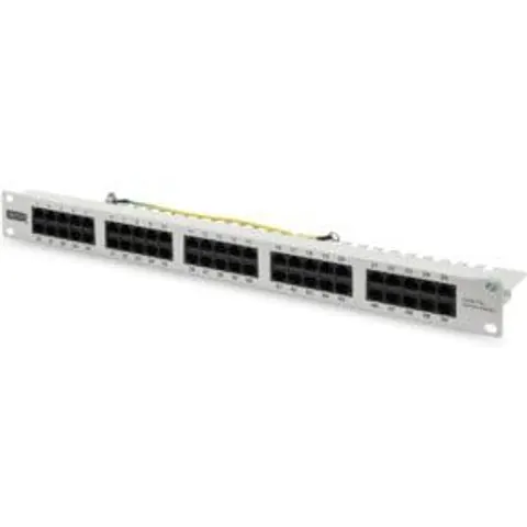 Digitus CAT 3 ISDN Patch Panel, ungeschirmt, grau – Bild 1