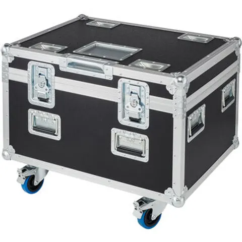 Roadinger Flightcase 4x TMH-X4 wheels Noir laminé – image 1